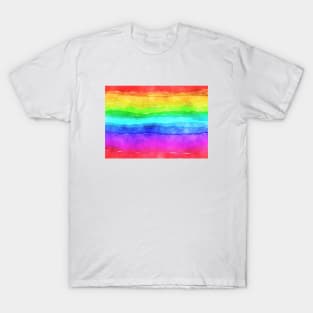 Rainbow Watercolor Stripes T-Shirt